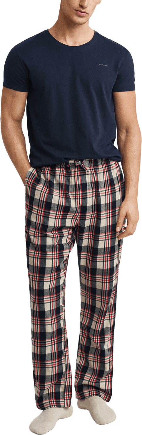 Rutiga pyjamasbyxor i flanell, från GANT, i färgen Ruby Red.