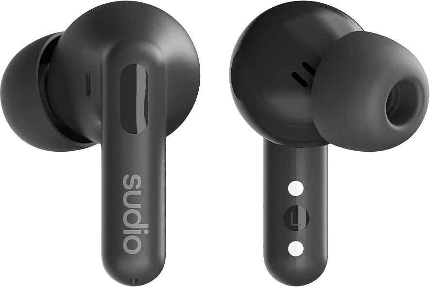 C8 in-ear hörlurar med ANC, från Sudio, i färgen Black.