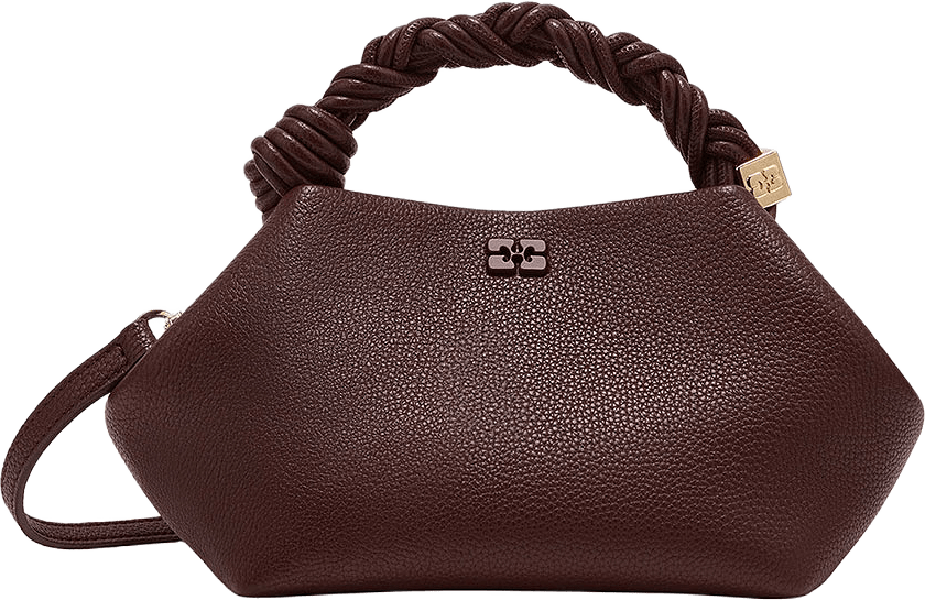 Bou Bag Small Grained, från GANNI, i färgen Chicory Coffee.