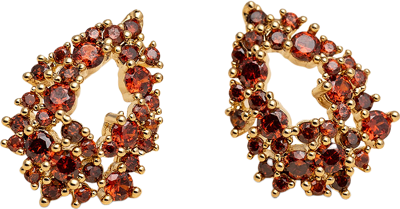 Petite Miss Alice earrings, från Lily and Rose, i färgen Garnet.