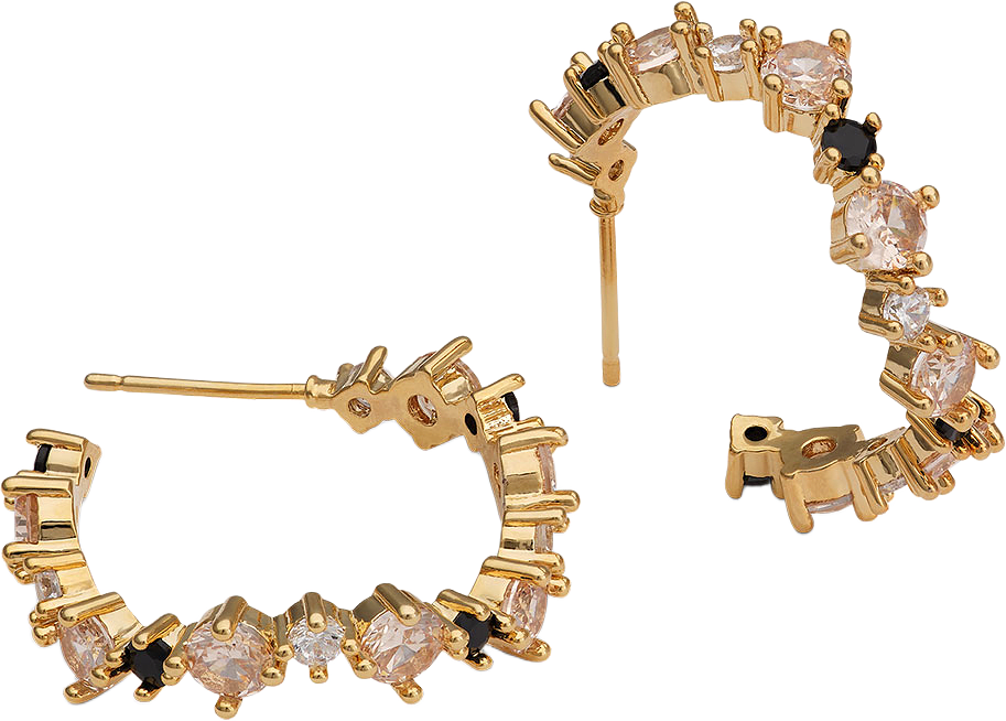 Celine earrings, från Lily and Rose, i färgen Champagne / Jet.