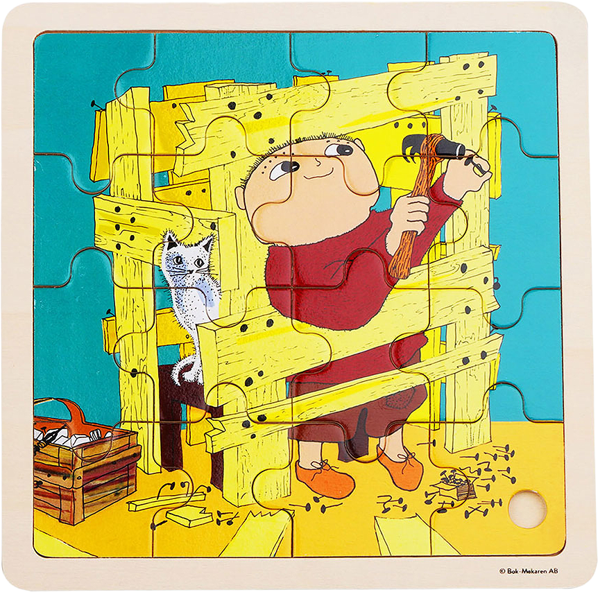 ALFONS ÅBERG Pussel 16 Pcs Trä Byggnadslek, från ALFONS ÅBERG.