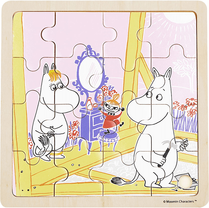 Mumin Pussel 16 Pcs Trä Byggnadslek, från Mumin.