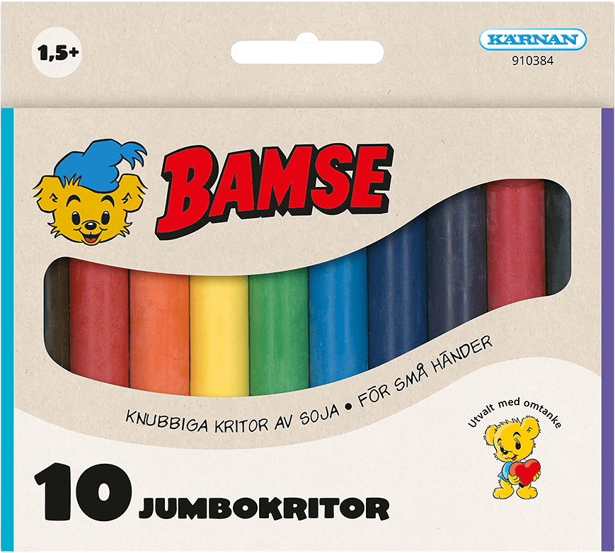 Bamse jumbokritor 10 st, från BAMSE.