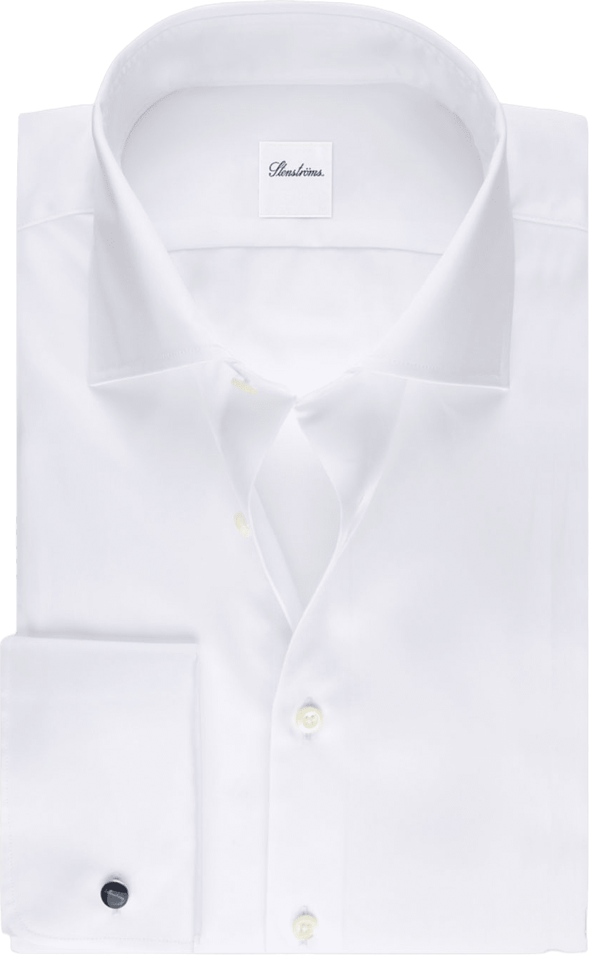Twillskjorta, XL-Ärmar, från Stenströms, i färgen White.