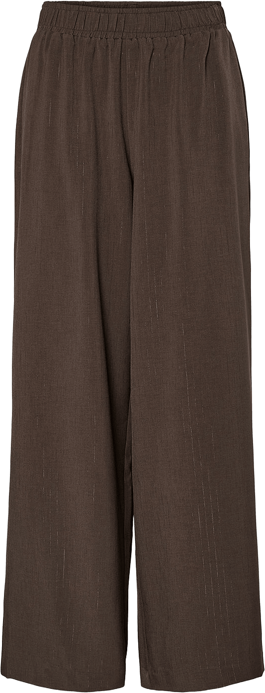 YASSHIMMA Byxor, från Y.A.S, i färgen Chocolate Brown W. Metallic Pinstripe.