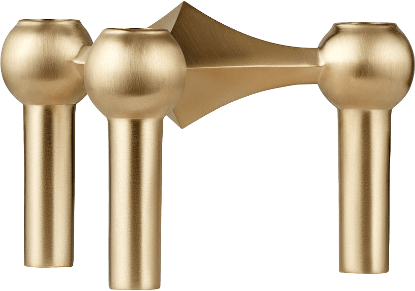 Candle holder Nagel brushed brass, från STOFF Nagel, i färgen Brushed Brass.