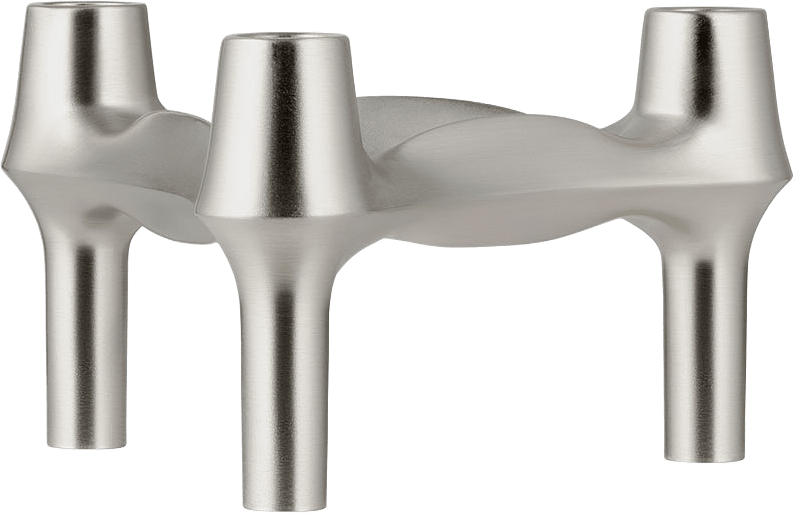 Candle holder BMF, från STOFF Nagel, i färgen Brushed Chrome.