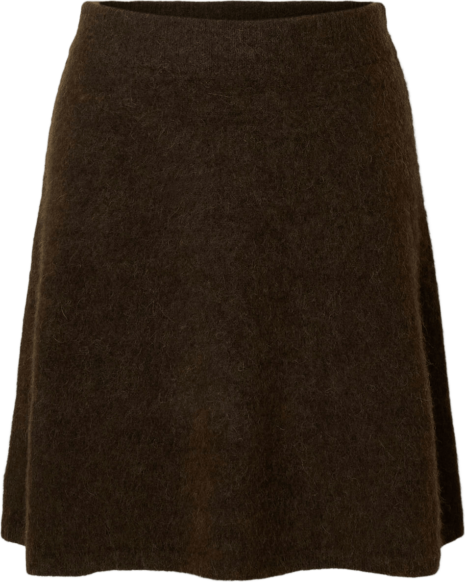 SLFLULU Borstad Minikjol, från Selected Femme, i färgen Delicioso Melange.