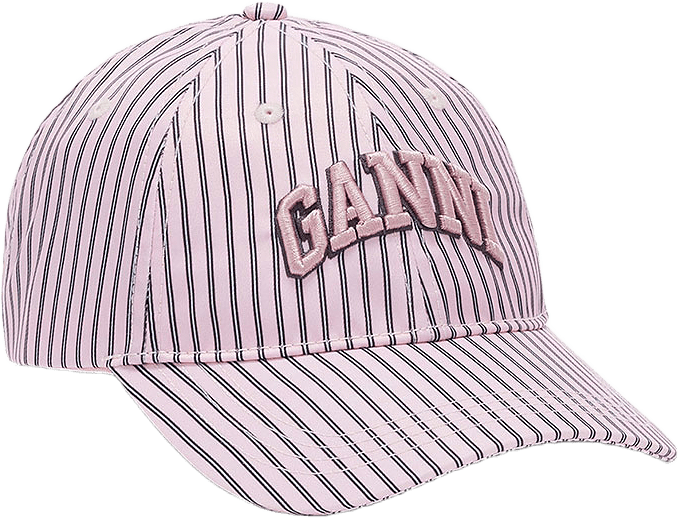 Printed Nylon Cap, från GANNI, i färgen Cameo Pink.