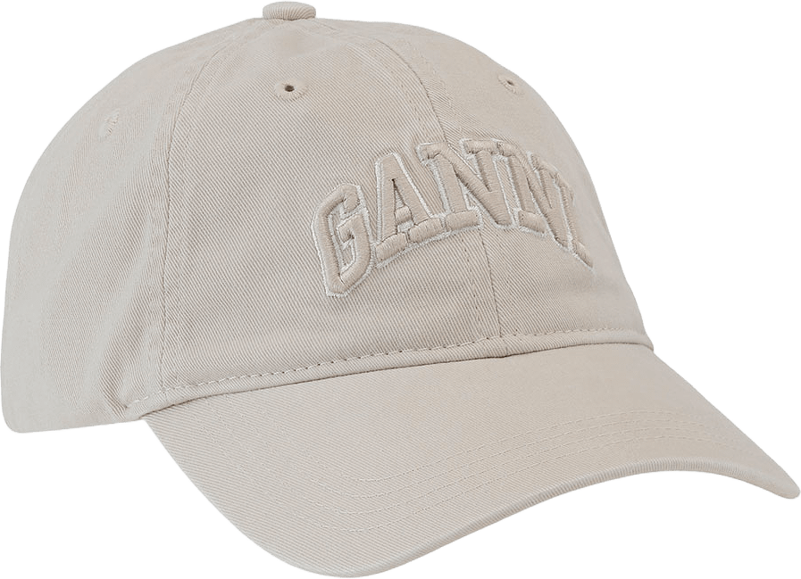 Washed Cotton Canvas Cap, från GANNI, i färgen Egret.