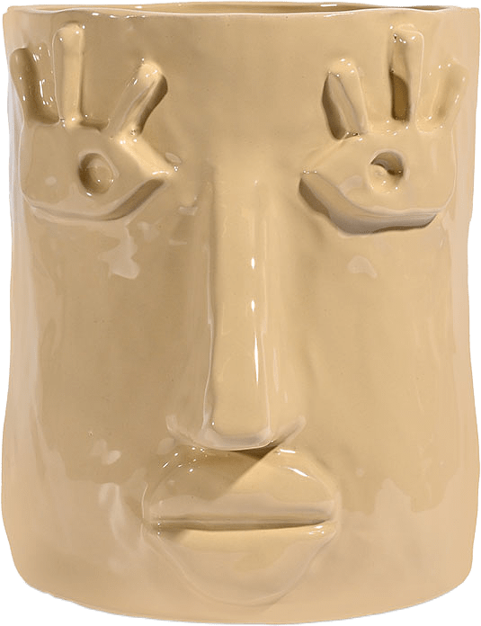 Kruka Facy L, från Byon, i färgen Beige.