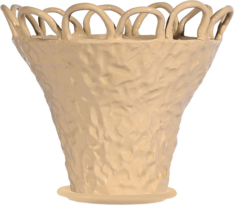 Kruka Patty S, från Byon, i färgen Beige.