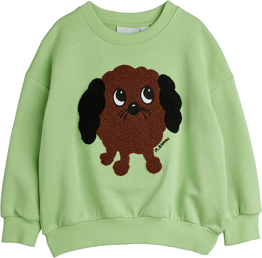 Doggie chenille sweatshirt, från Mini Rodini, i färgen Green.