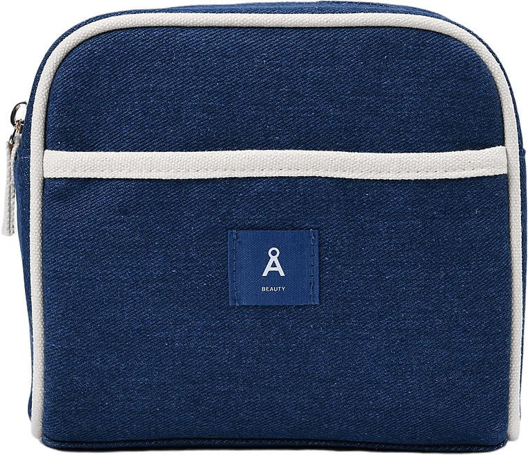 Cotton Beauty Bag, från Å BEAUTY, i färgen Denim.