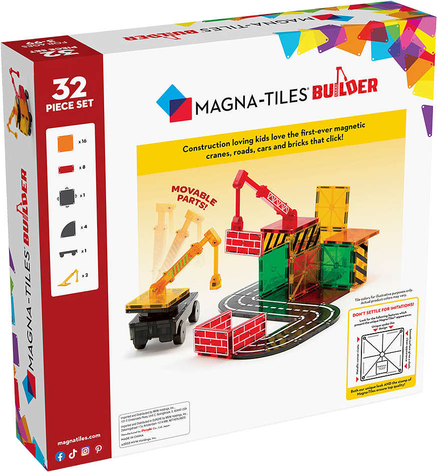 MAGNA-TILES® byggarbetsplats 32 delar, från Magna-Tiles.