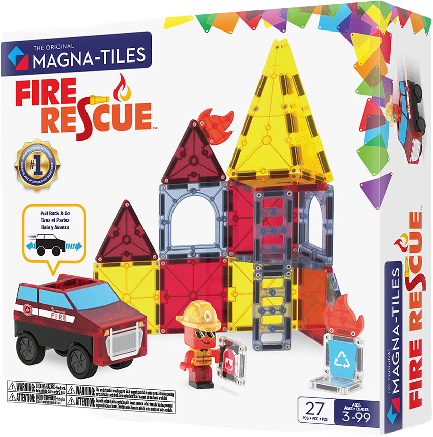 MAGNA-TILES Brand- och räddningsstation, 27 delar, från Magna-Tiles.