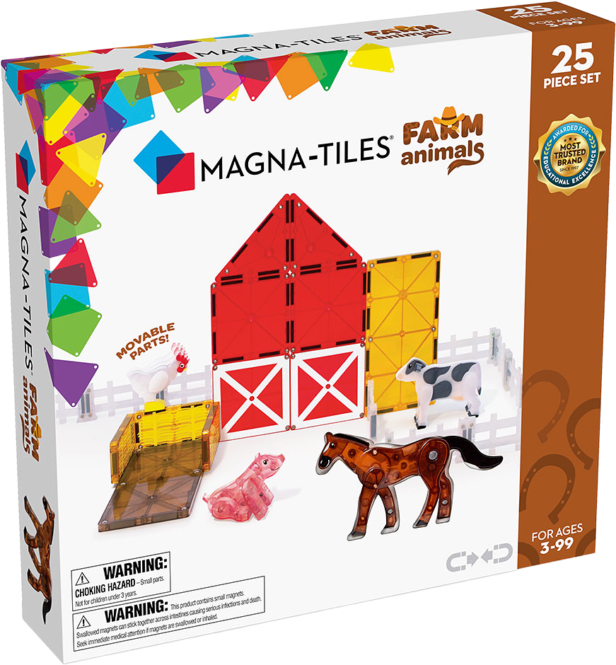 MAGNA-TILES® bondgårdsdjur 25 delar, från Magna-Tiles.