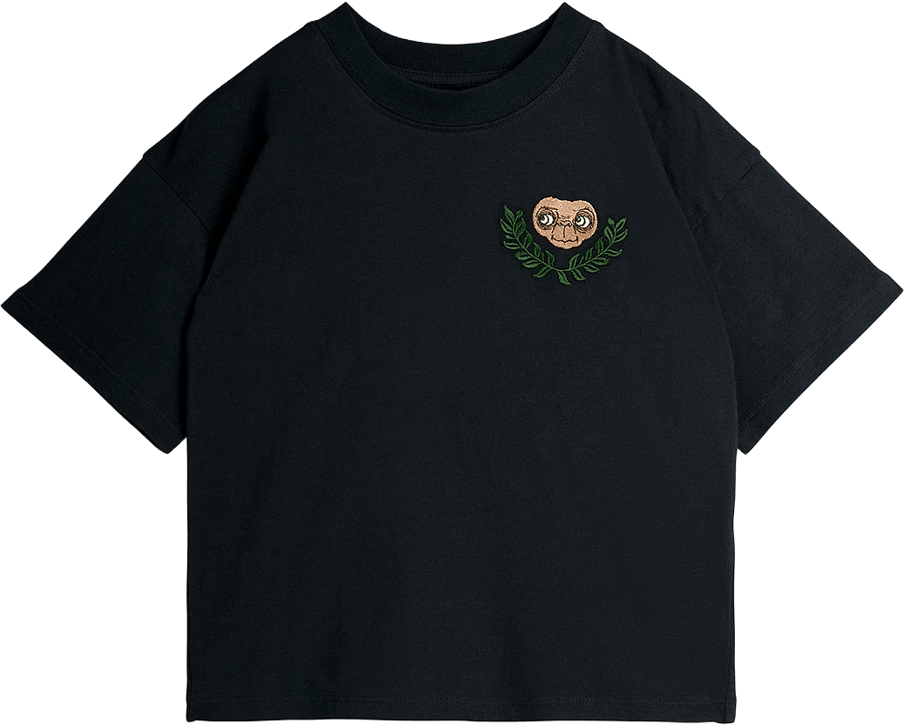 E.T emb ss tee, från Mini Rodini, i färgen Black.