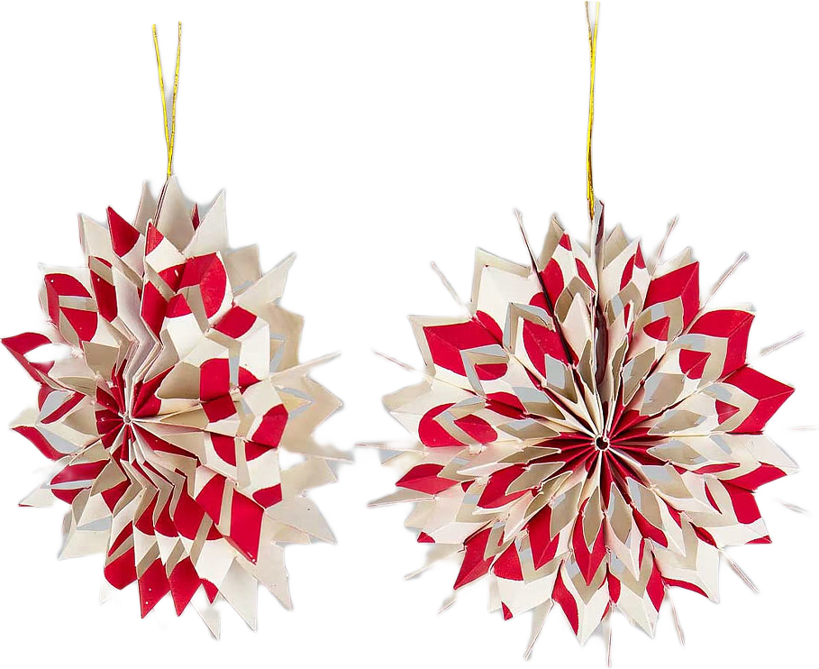 NOVA Julhänge 2-pack S, offwhite/röd, från A World of Craft, i färgen Offwhite/Röd.