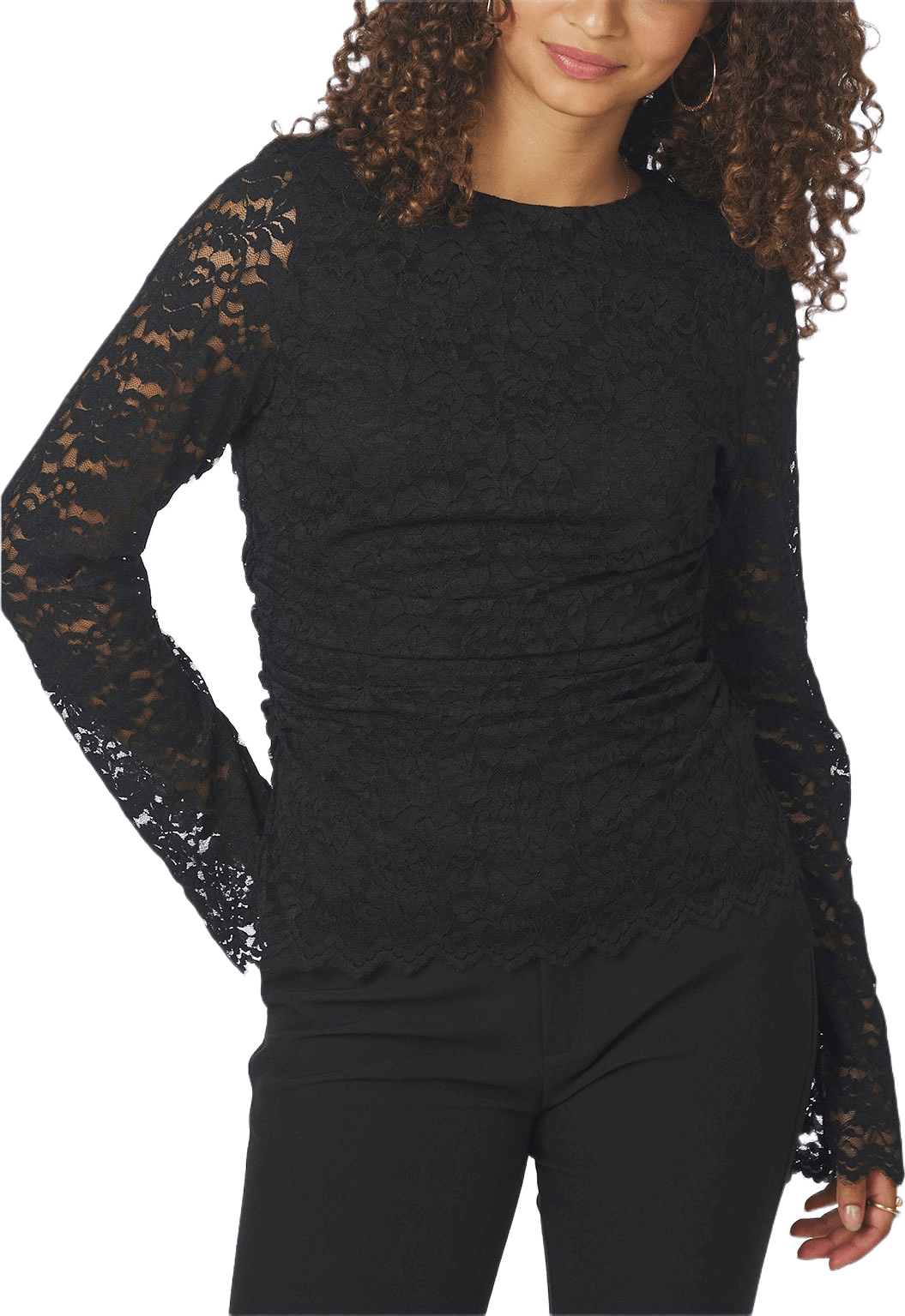 Lenida Lace Blouse, från Neo Noir, i färgen Black.