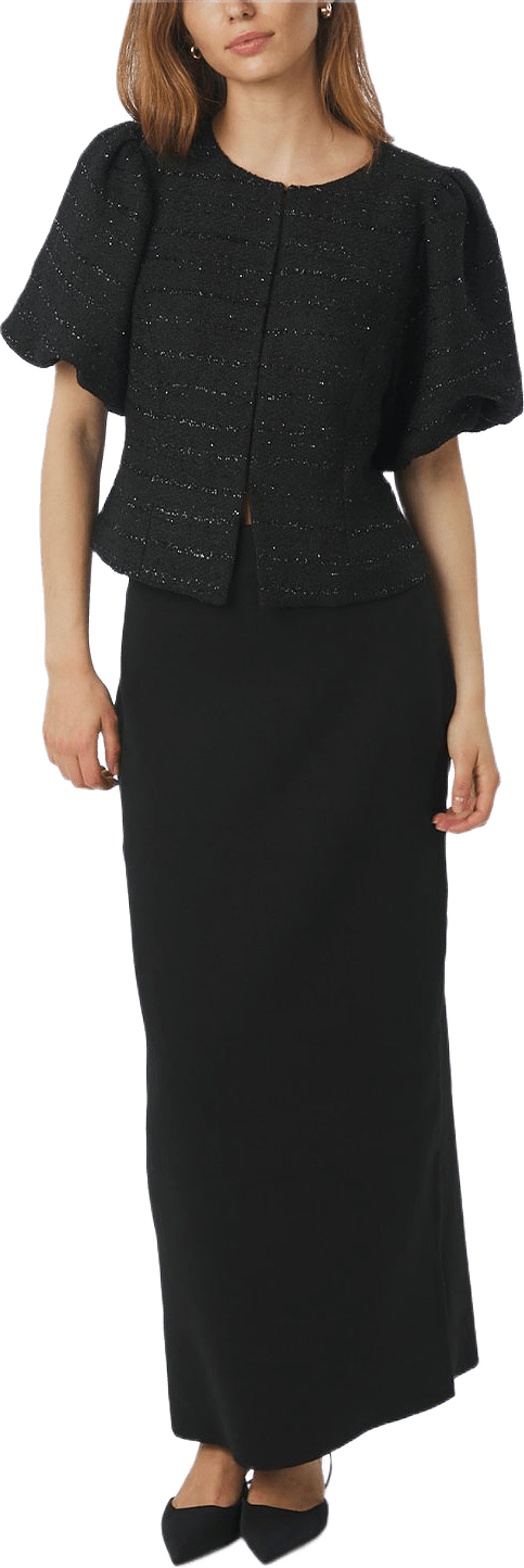 Anela Boucle Blouse, från Neo Noir, i färgen Black.