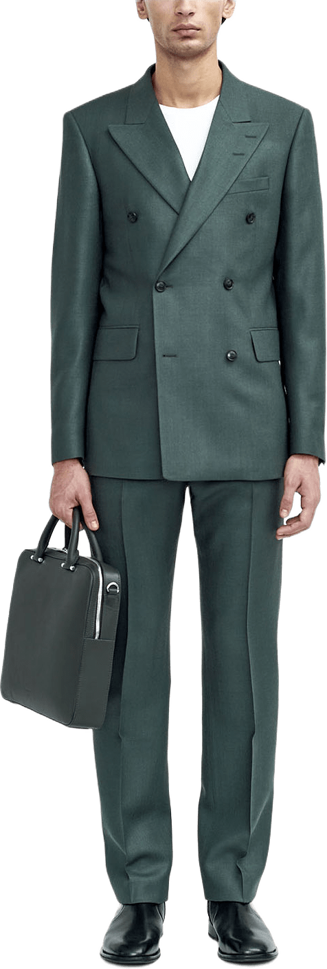 1903 Dubbelknäppt Kavaj, från Tiger of Sweden, i färgen Army Petrol.