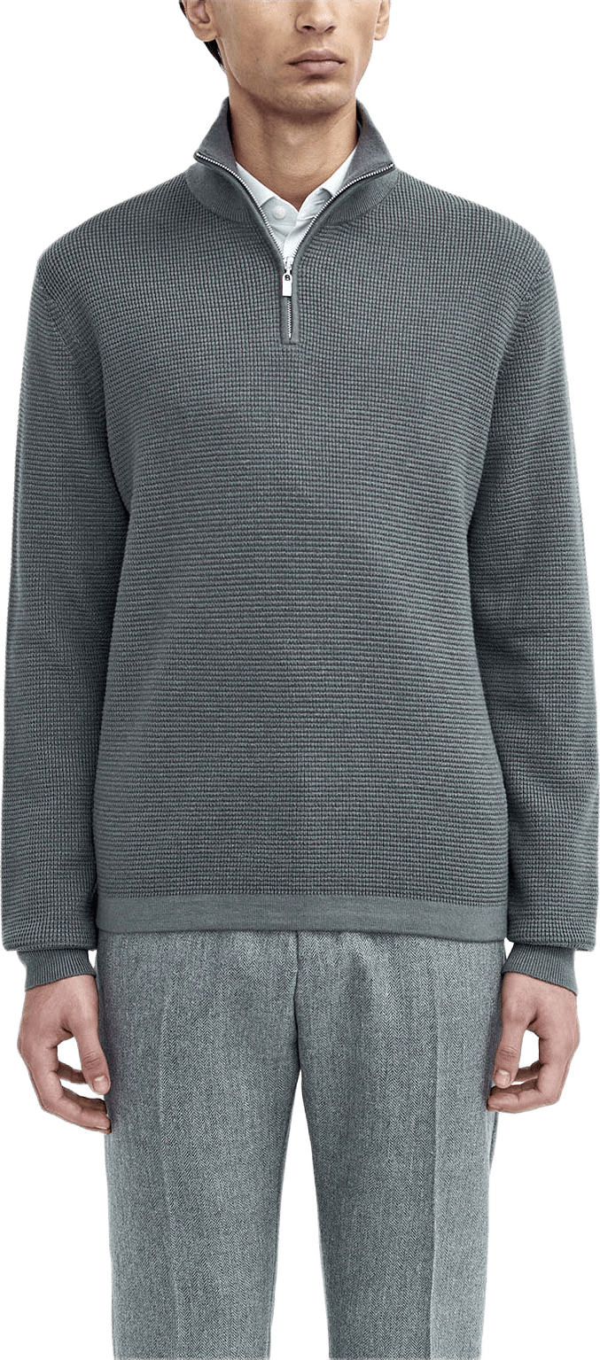 Travis RWS Stickad Tröja, från Tiger of Sweden, i färgen Lead Grey.