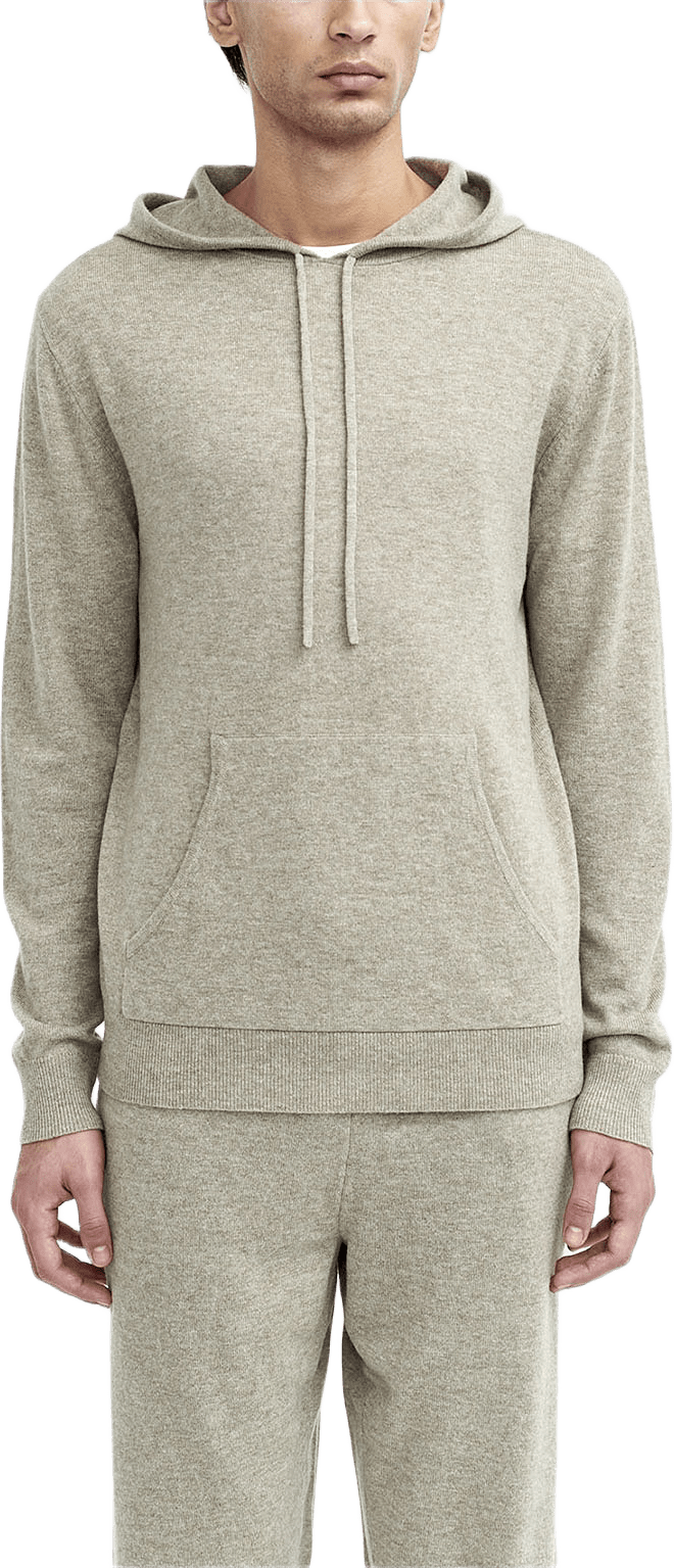 Barker Hoodie i Ull och Kashmir, från Tiger of Sweden, i färgen Medium Putty.