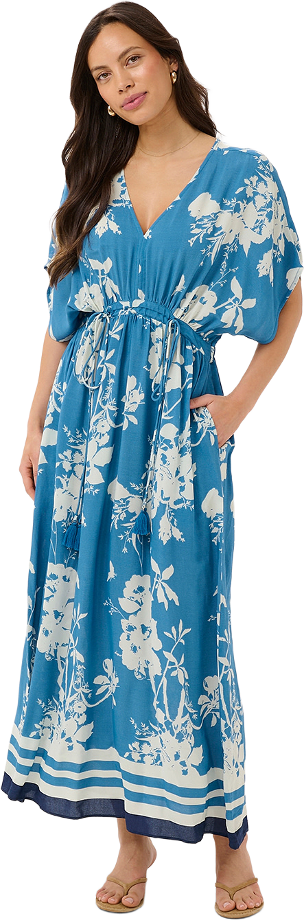 Rasheda Dress, från Saint Tropez, i färgen Vallarta Blue Flower Bouquet.