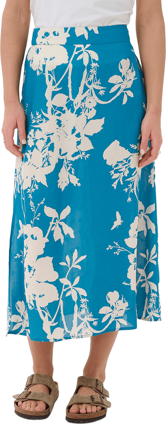 Pollyana Skirt, från Saint Tropez, i färgen Vallarta Blue Flower Bouquet.