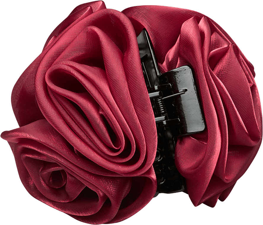 Organza Flower Hair Claw, från Becksöndergaard, i färgen Tibetan Red.