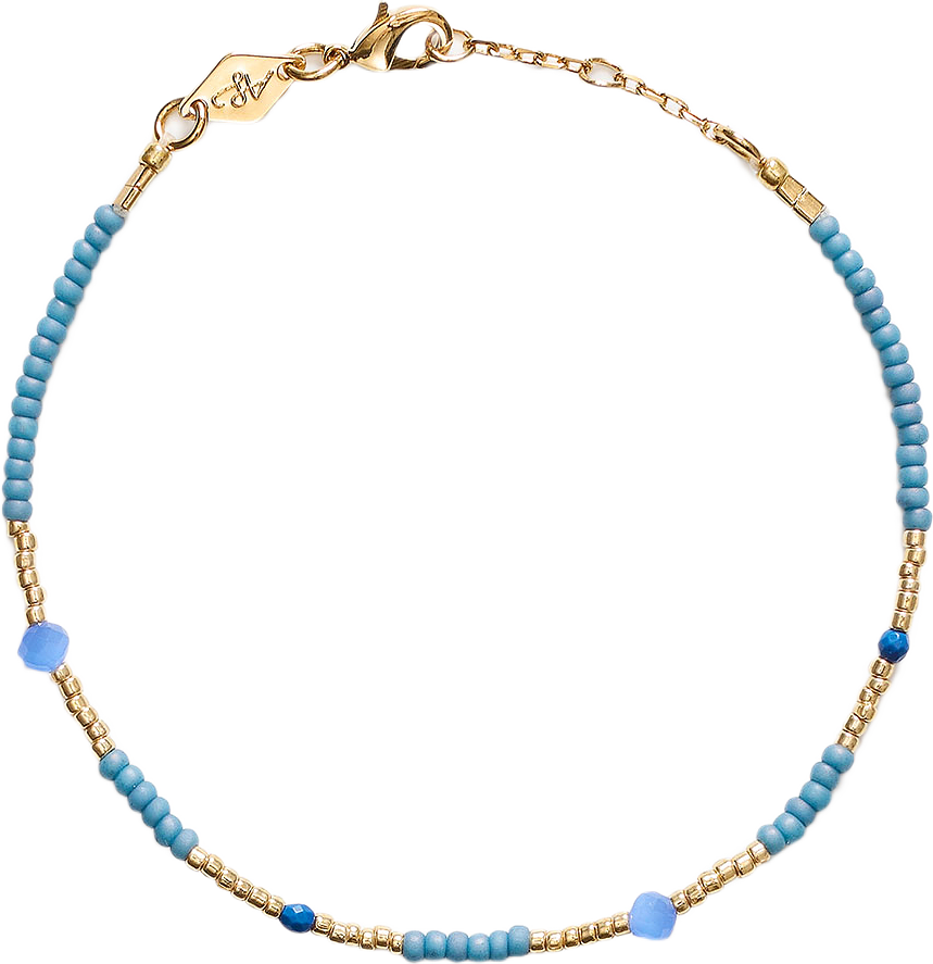 Clemence Bracelet, från Anni Lu, i färgen Faded Denim.