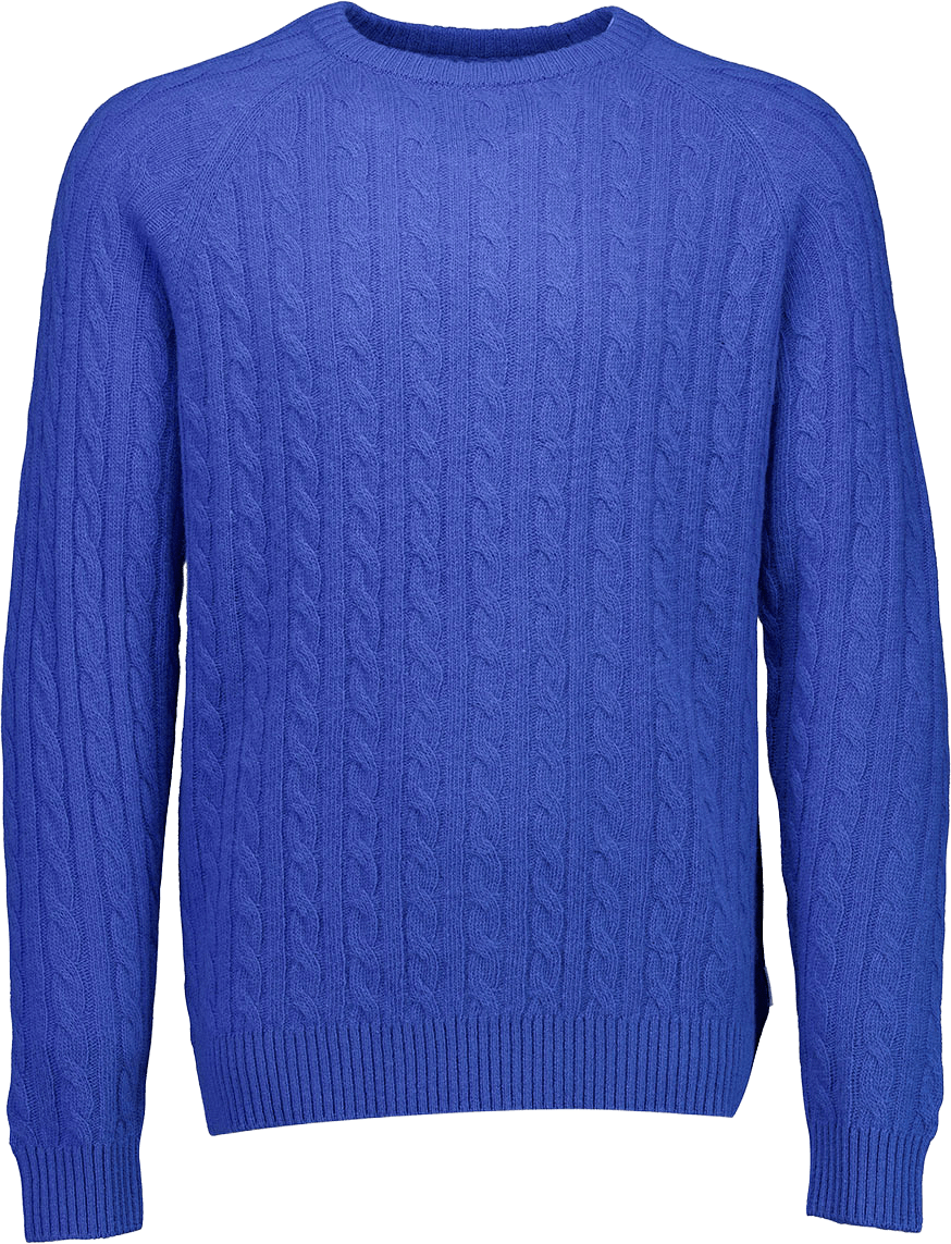 Lindbergh Lambswool raglan Knit, från Lindbergh, i färgen Bright Blue Mel.