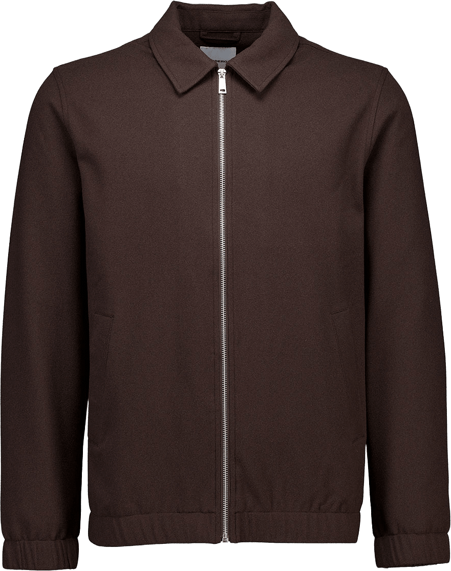 Superflex brushed mel zip-through Jacket, från Lindbergh, i färgen Brown Mel.