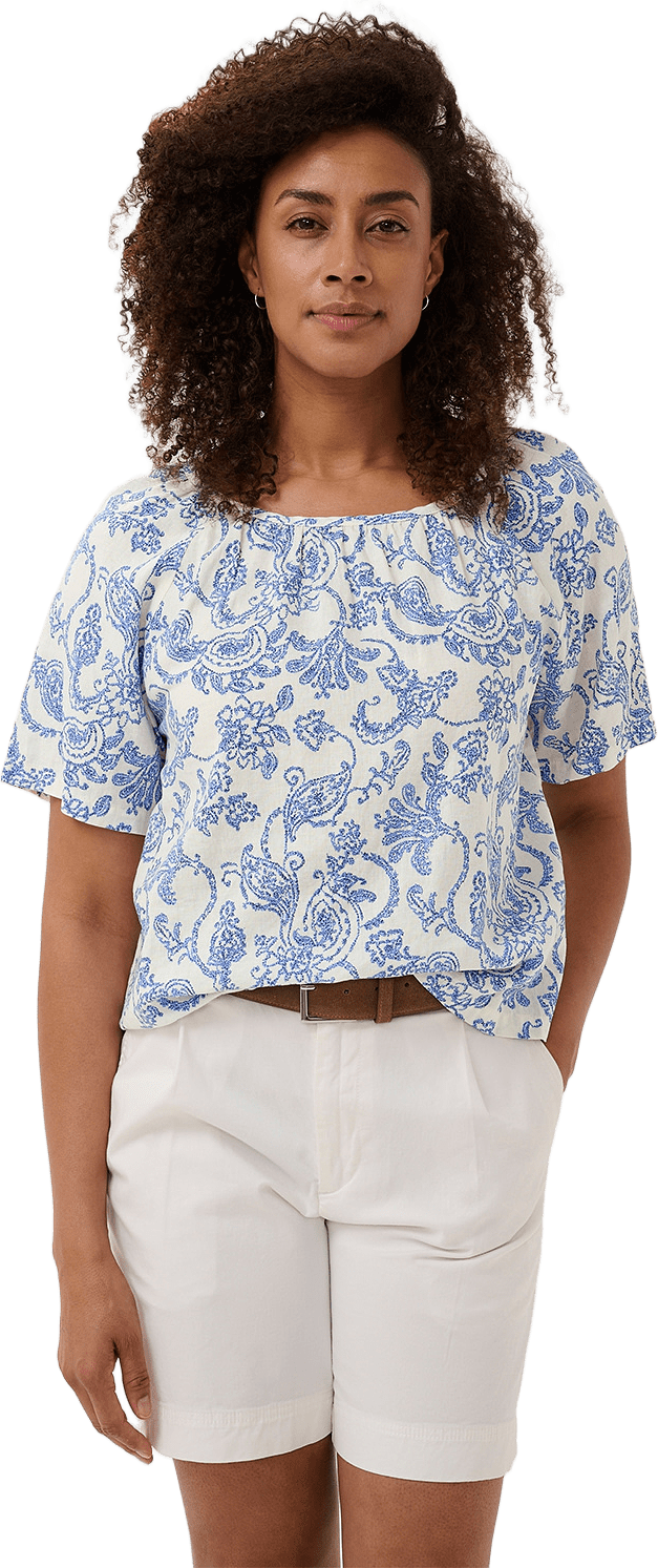 Bentha Blouse, från Part Two, i färgen Blue Dot Paisley Print.