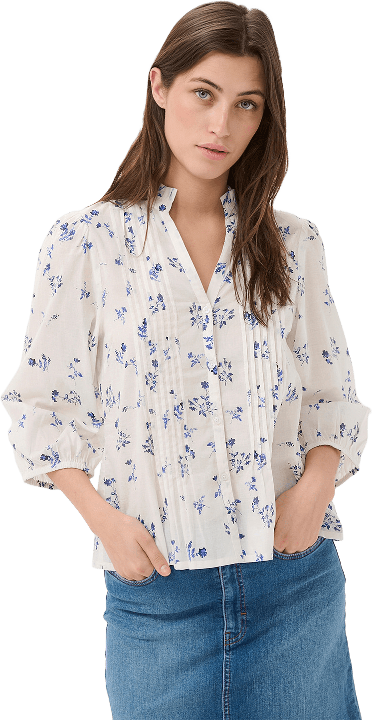 Brith Blouse, från Part Two, i färgen Blue Bouquet Print.