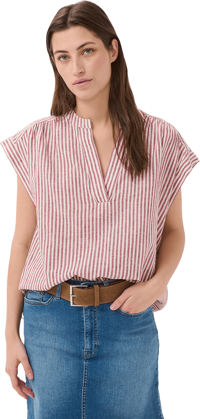 Bettina Blouse, från Part Two, i färgen Burnt Russet Stripe.