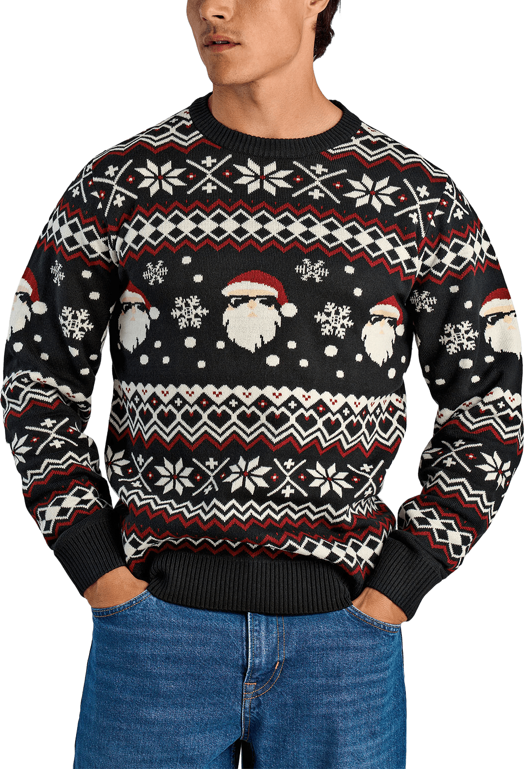 Santa sweater Knit, från Lindbergh, i färgen Black.