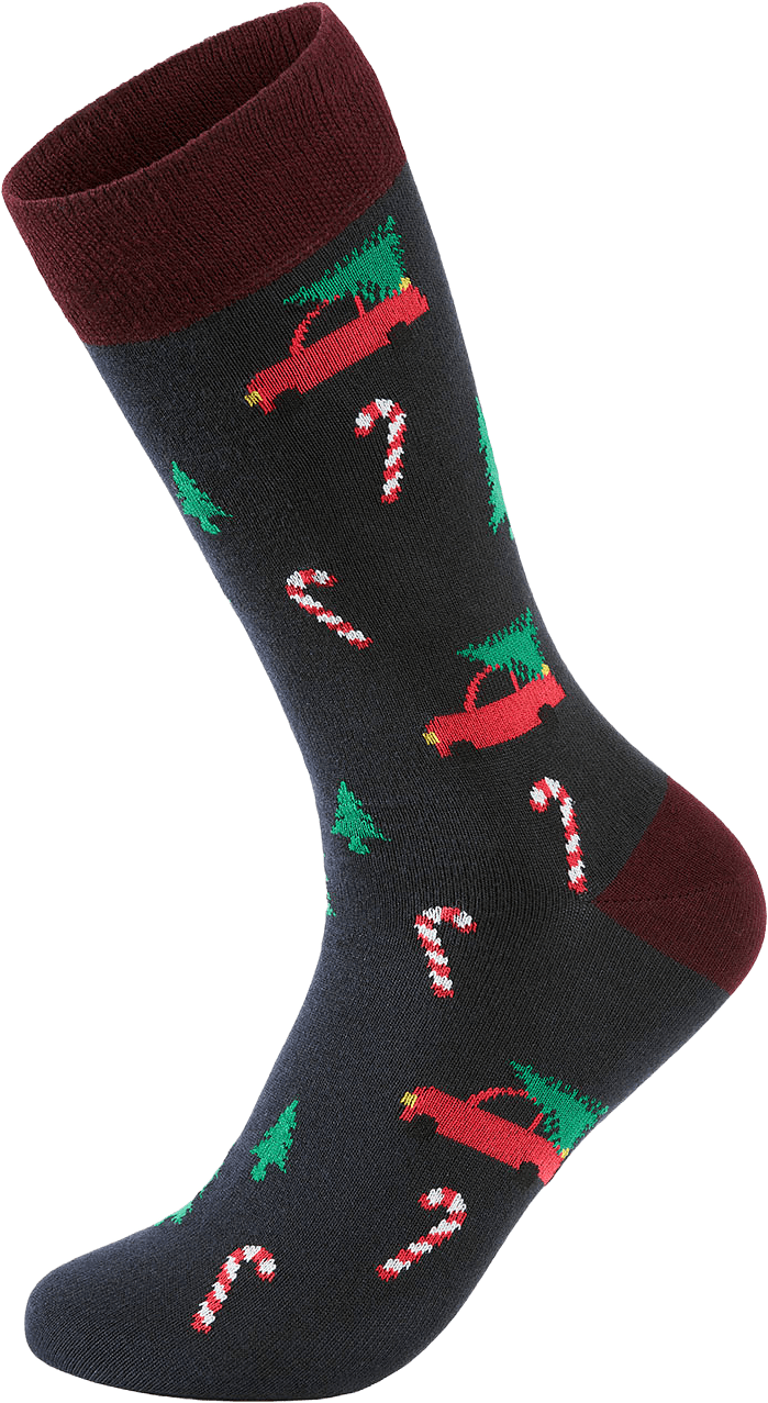 Christmas Bamboo Socks, från Lindbergh, i färgen Navy.