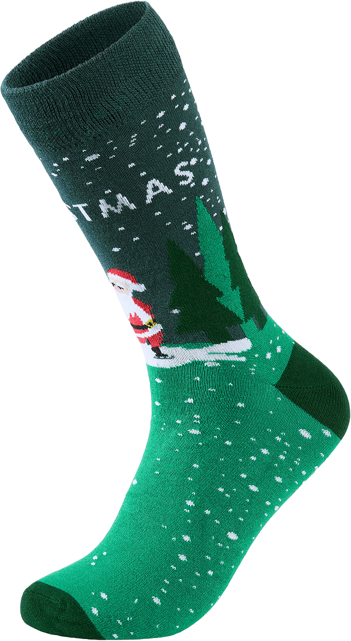Christmas Bamboo Socks, från Lindbergh, i färgen Green.
