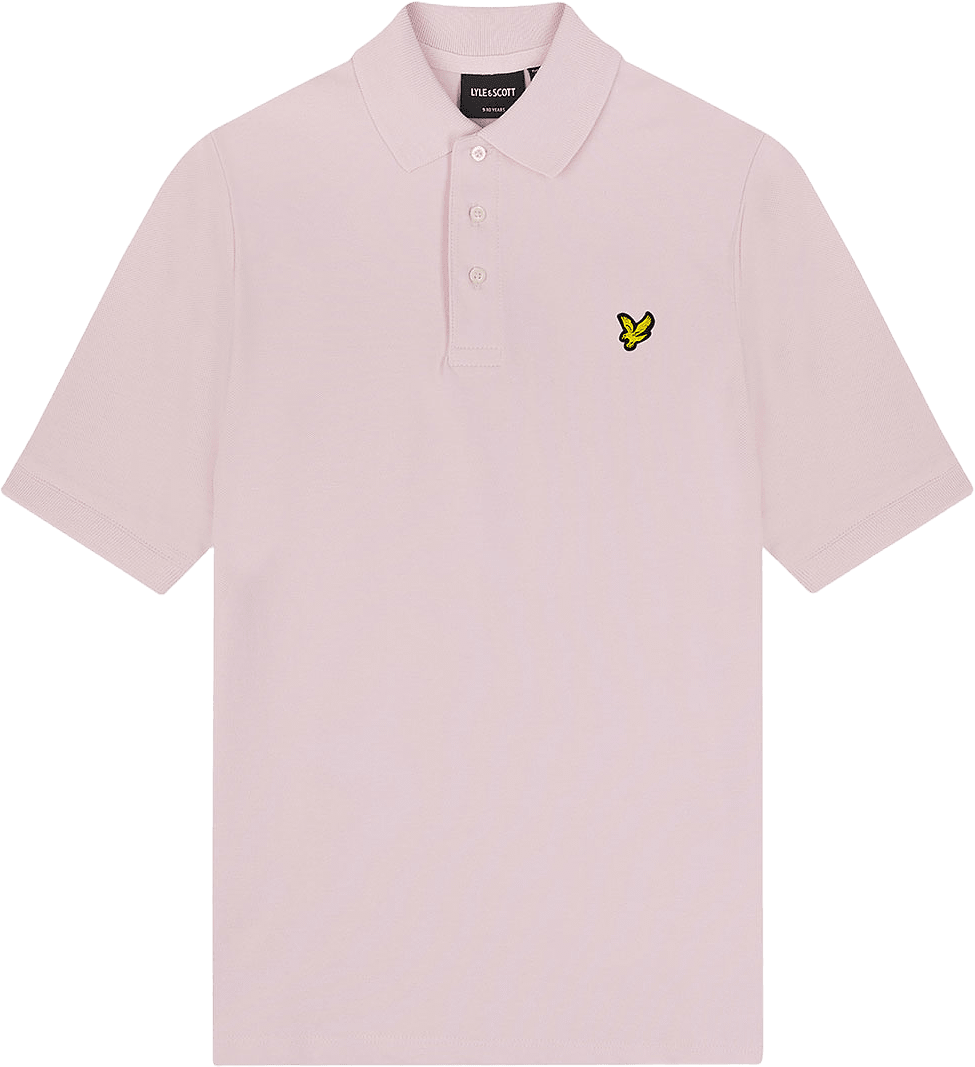 Plain Polo Shirt, från Lyle & Scott, i färgen Light Pink 2.