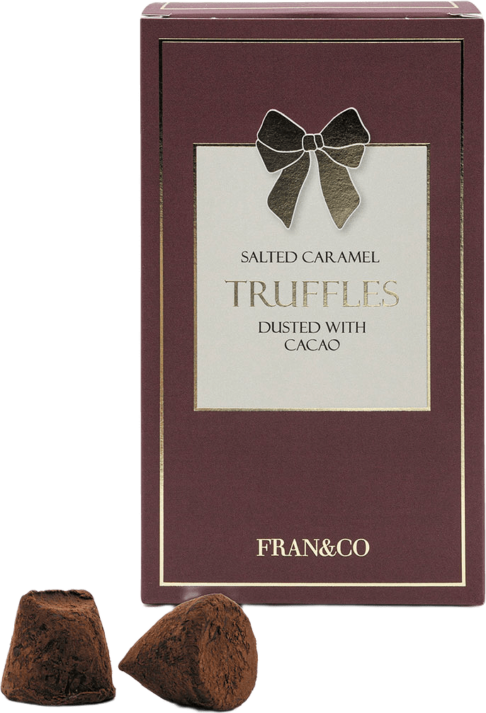 Salted Caramel truffles, från Fran&Co, i färgen Vinröd.