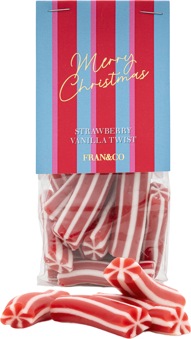 Strawberry/Vanilla twist, från Fran&Co, i färgen Rödblå.