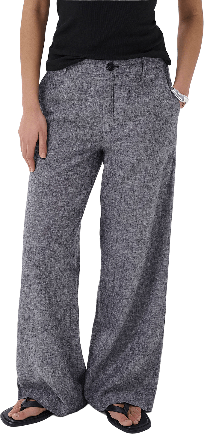 DolinaIW Pants, från Inwear, i färgen Marine Blue Melange.