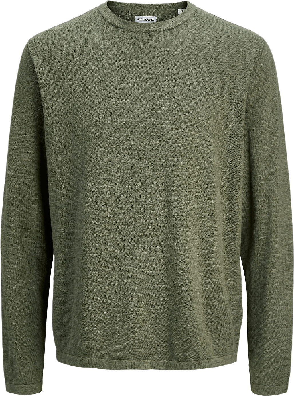 JJESUMMER KNIT CREW NECK JNR, från Jack & Jones, i färgen Dusty Olive.