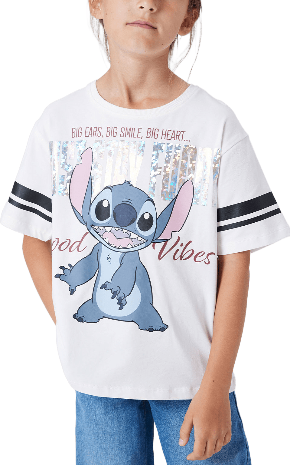 STITCH SS NREG TOP BOX, från Name It, i färgen Cloud Dancer.