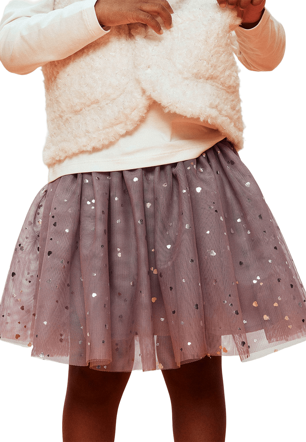 NMFTERANA TULLE SKIRT, från Name It, i färgen Lavender Gray Silver Foil.