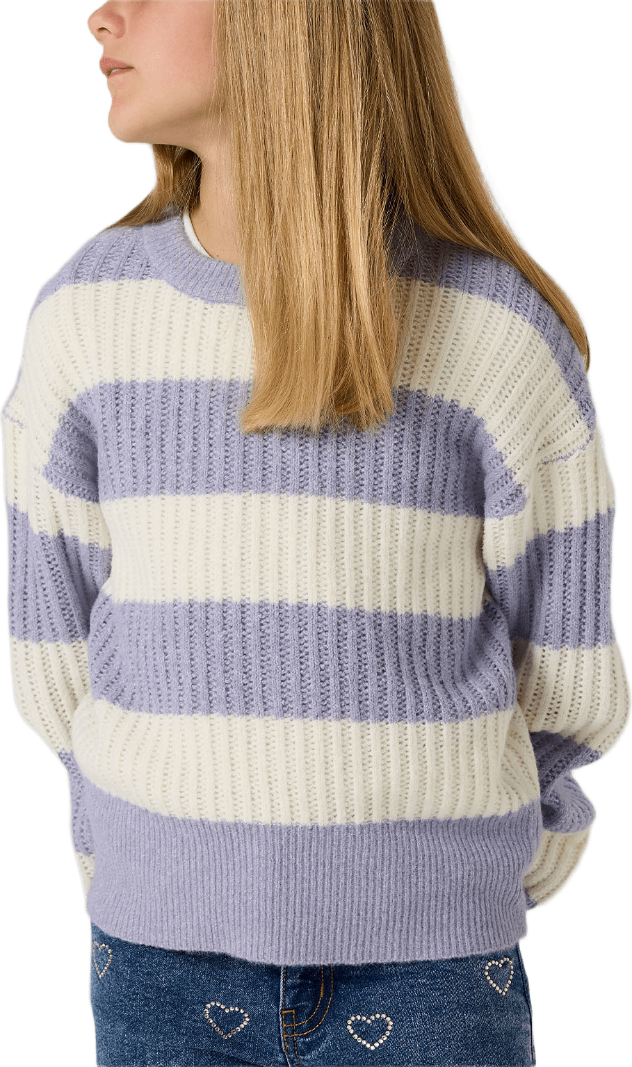 NKFTOTINA LS KNIT, från Name It, i färgen Lavender Gray.