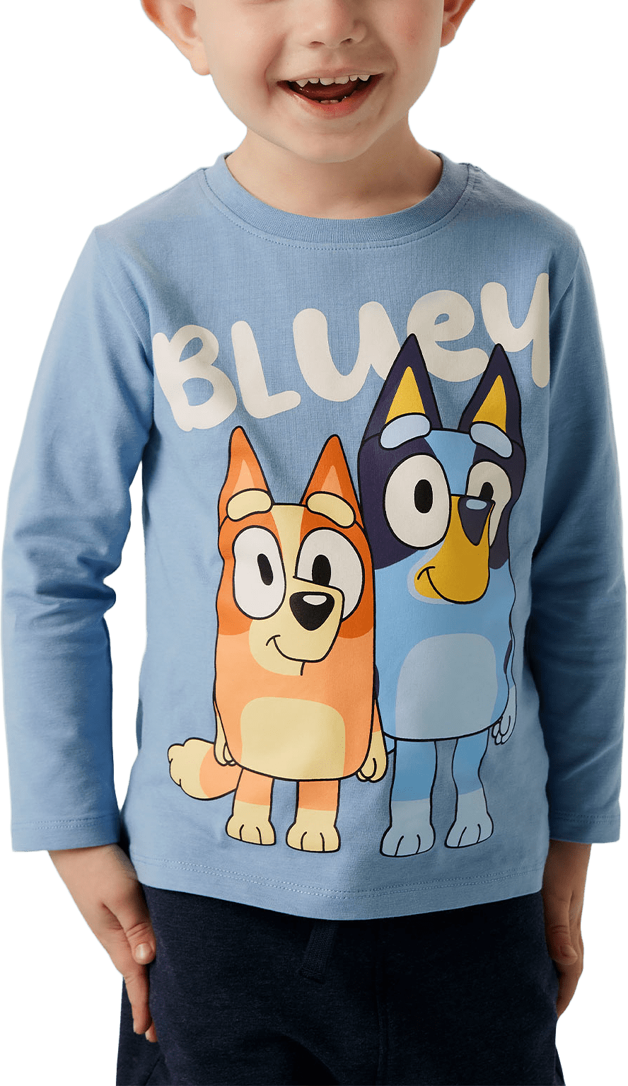 NMMJONAS BLUEY LS NREG TOP BOX SKY, från Name It, i färgen Endless Sky.